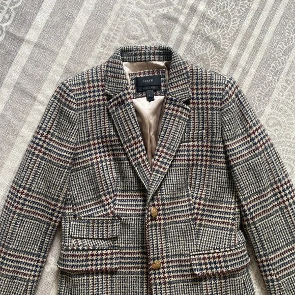 J.Crew Wool Schoolboy Blazer in Houndstooth Plaid - Picture 5 of 16